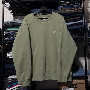 Nike Men's Olive Crewneck Sweater